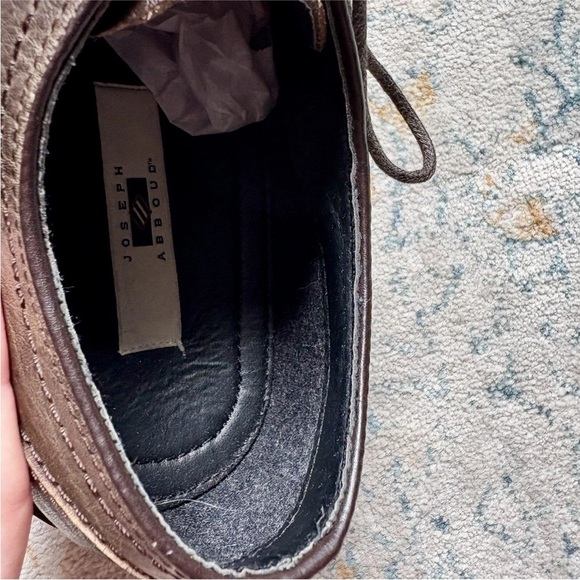 Joseph Abboud Brown Leather Oxford Dress Shoes - Picture 6 of 8